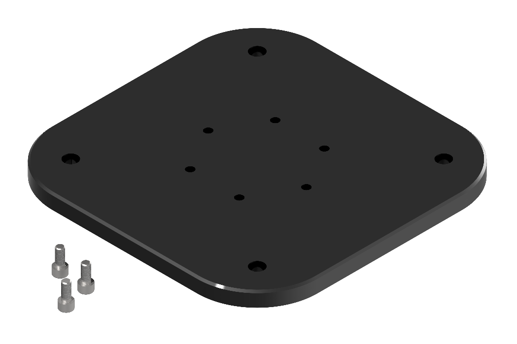 Baseplate AQS 70/65, HDPE, (blk)